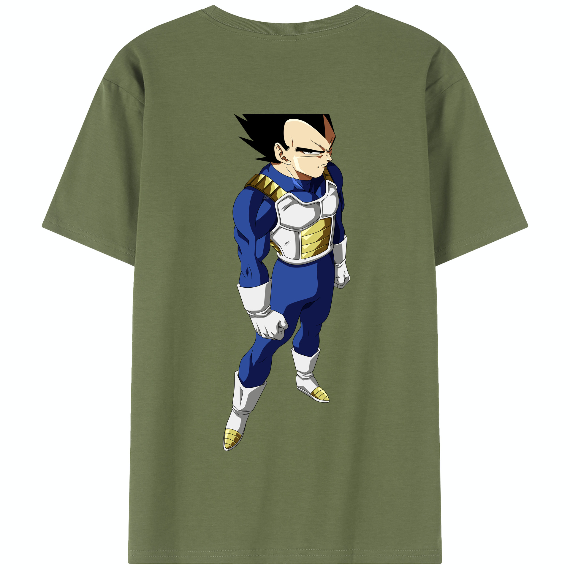 （画像用） ドラゴンボール ベジータ四世（Bejīta Yonsei）DRAGON BALL Vegeta IV 綿100％半袖Tシャツ（背面プリント）